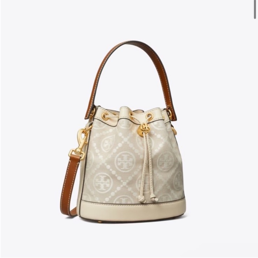 Tory burch t monogram bucket bag